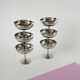 Ensemble de 6 coupes en inox à pieds fin, Made in France, Design, 1970
