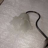 Set of 2 table lamps lampshade in opaline tulip glass Hufnagel Leuchten vintage