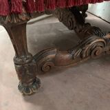 Pair of Renaissance style armchairs in solid walnut, 19th century