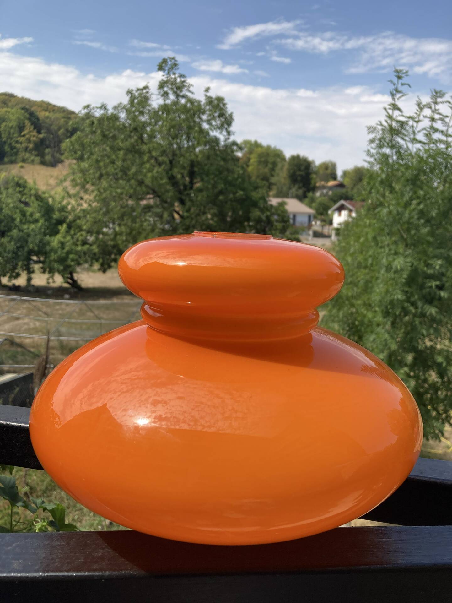 Opaline orange suspension Space Age
