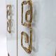 Postmodern Italian Bar Sideboard Murano Glass and Brass, 1980s