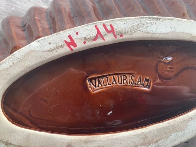 Fruit cup in enamelled ceramic stamped Vallauris, vintage 1960