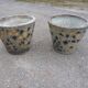 Pair of cement basins and tiles from the 50s