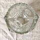 Vintage glass and silver metal ice bucket