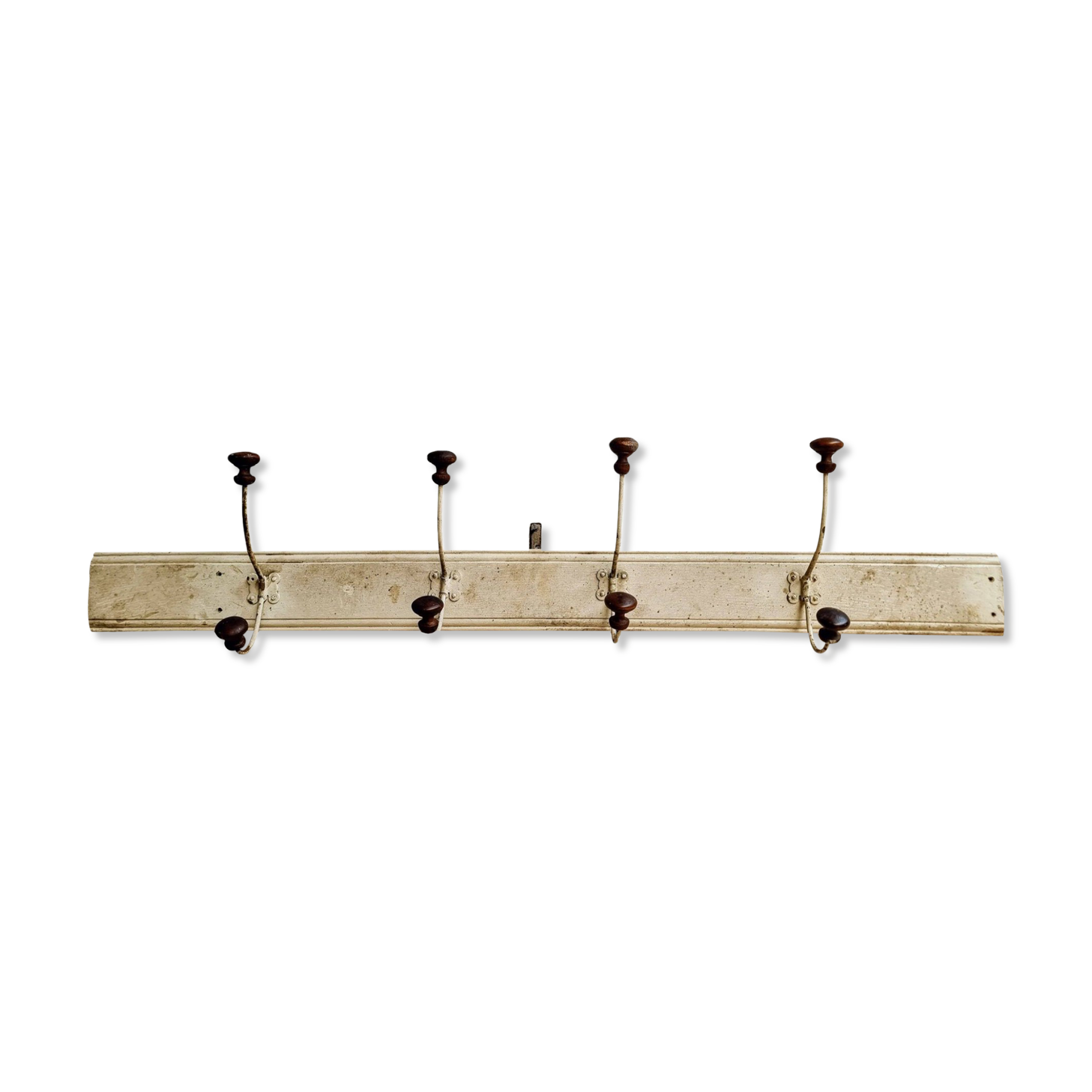 Antique wall coat rack 120 cm French