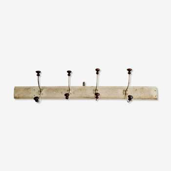 Antique wall coat rack 120 cm French