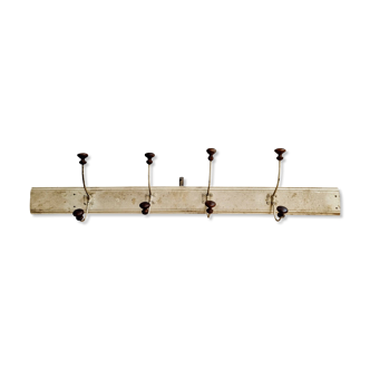 Antique wall coat rack 120 cm French