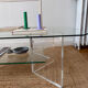 Table basse en Plexiglas et verre vintage 