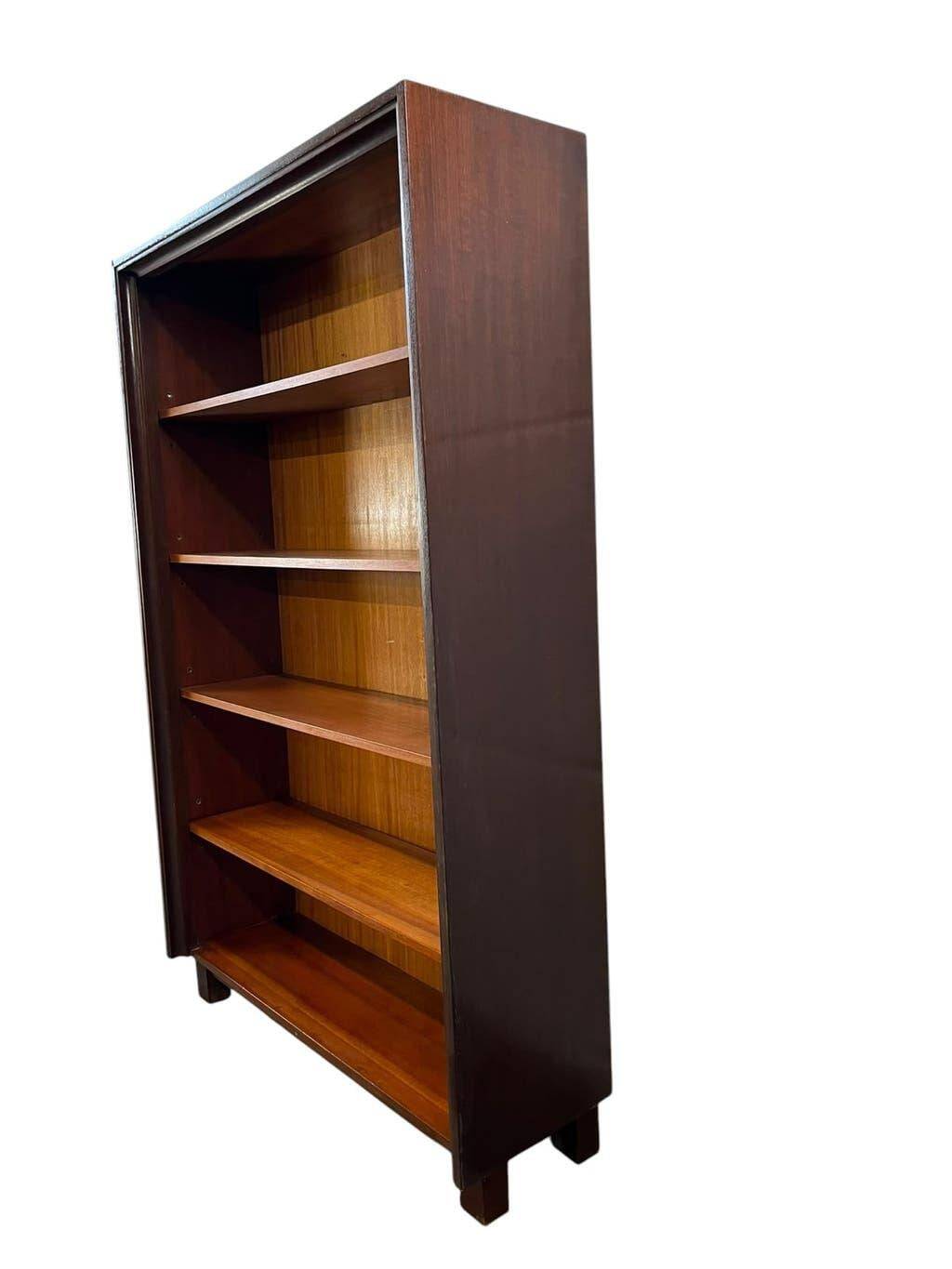 Vintage wooden shallow shelf/display case/bookcase