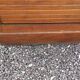 Storage cabinet locker with old wooden curtain