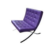 Purple lounge chair Barcelona by Mies van der Rohe for Knoll