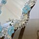 Venetian mirror made of Murano glass, for standing or hanging, 1950.