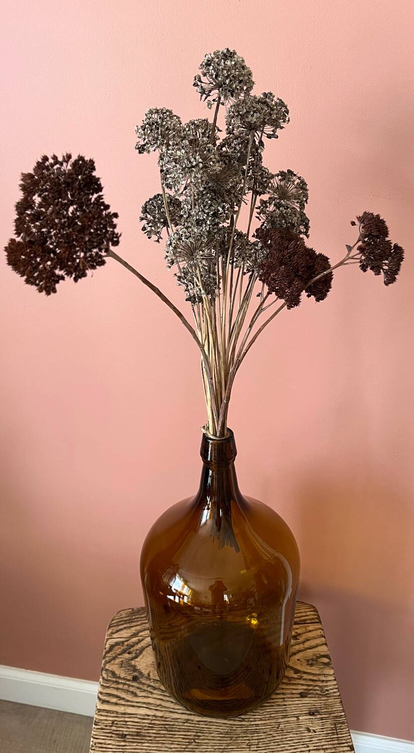 2L amber demijohn