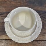 2 cups with saucers in enamelled stoneware