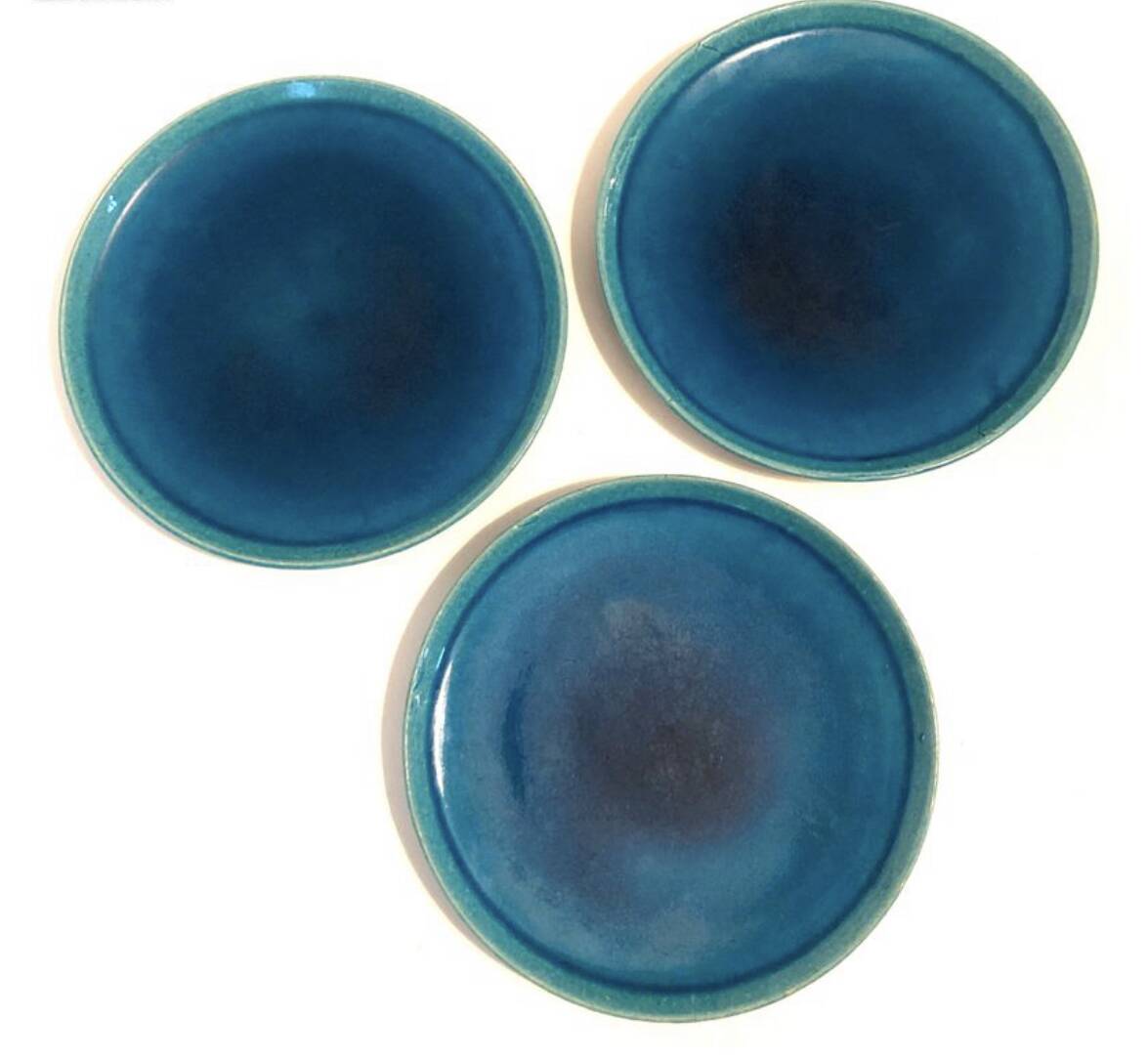 Lot of 3 Blue Plates