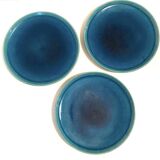 Lot 3 Assiettes Bleues