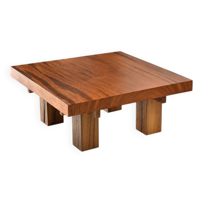 Table basse en bois exotique - modèle cent-six - design intemporel