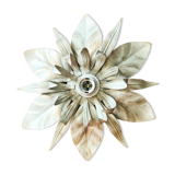 Wall light ecru metal flower