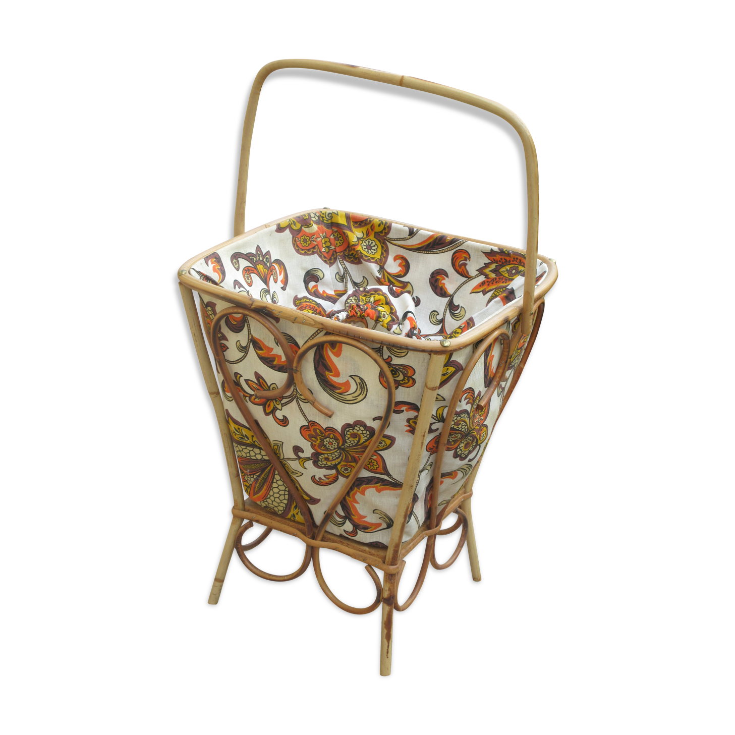 Vintage rattan toy basket/toy basket