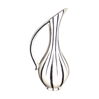 Pitcher vase design 1955 art French pottery