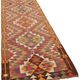 Turkish Handwoven Vintage Herki Kilim 106 cm x 358 cm