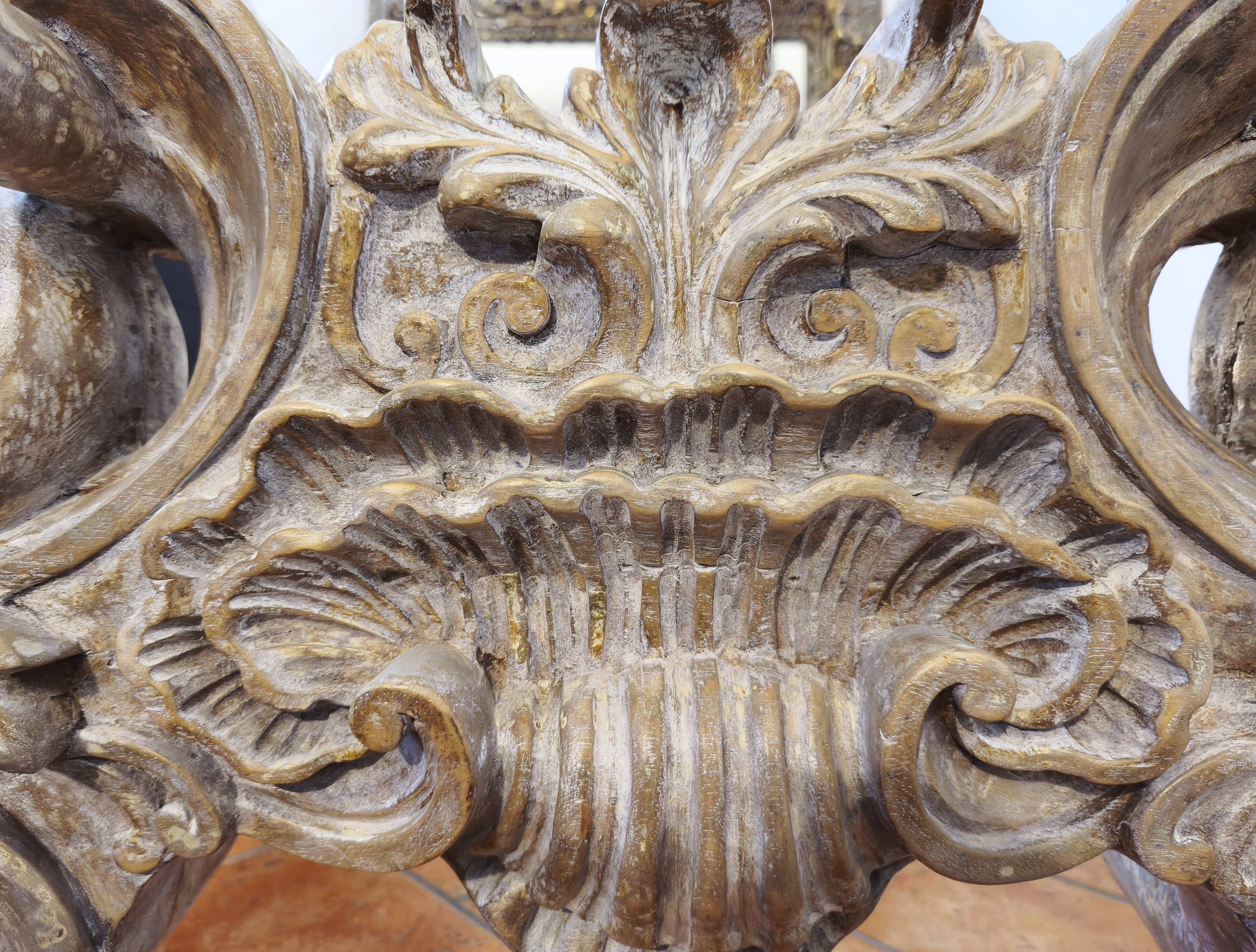 Paire de bases architecturales sculptées à la main, Italie, fin XIXe – débu