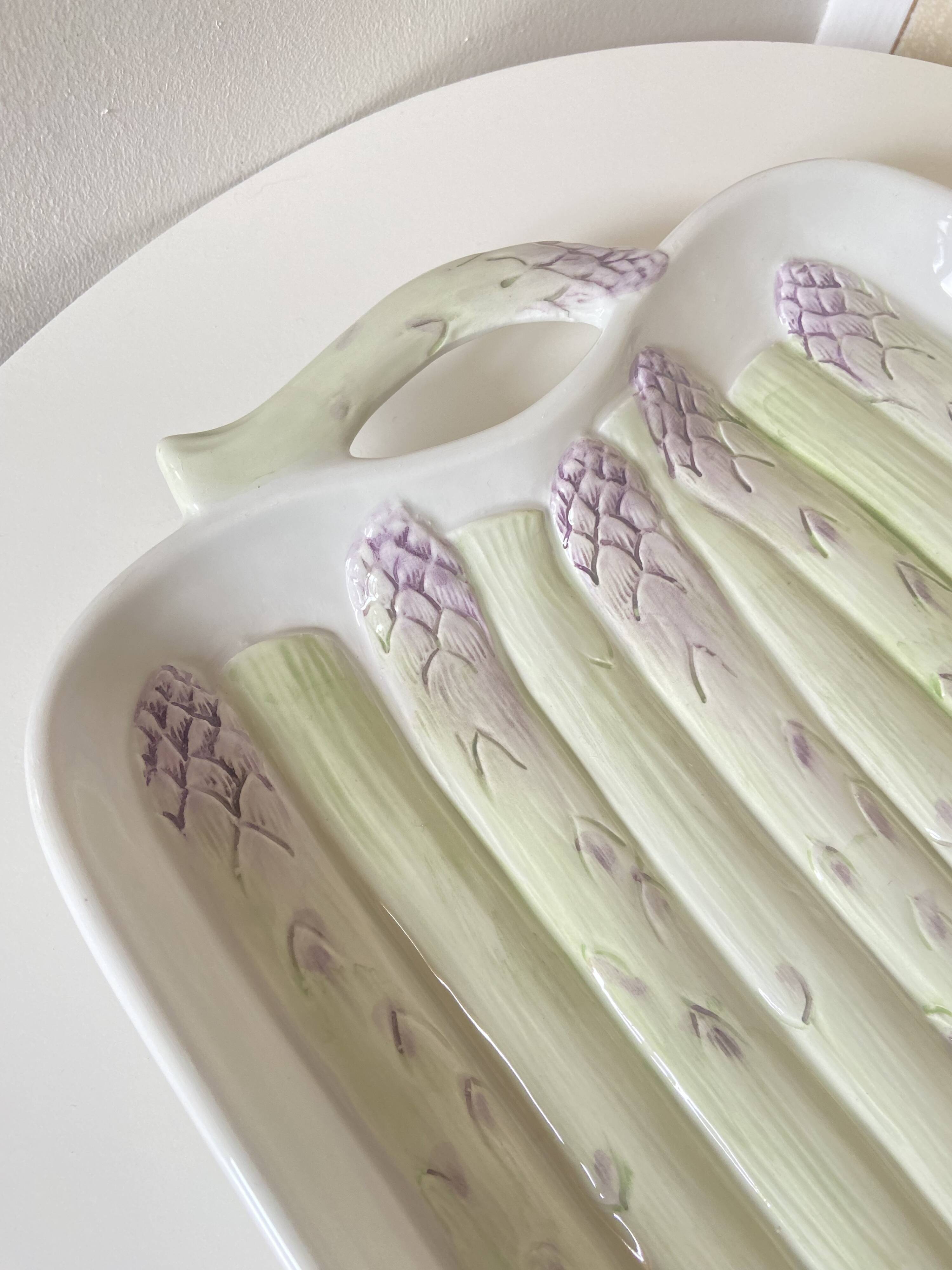Vintage Asparagus Dish Made in Italy Numbered