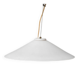 White glass pendant lamp 1970s vintage modernism