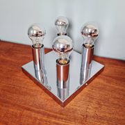 Space Age ceiling light in chrome metal, 1970s