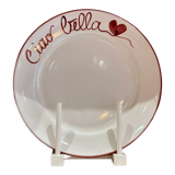 Hand-painted Italian handmade plate "Ciao Bella"