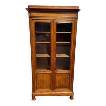 Vitrine en bois blanc style anglais