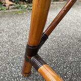 4 bamboo chairs and cannage