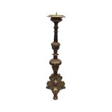 Large Baroque Style Brass Altar Candlestick