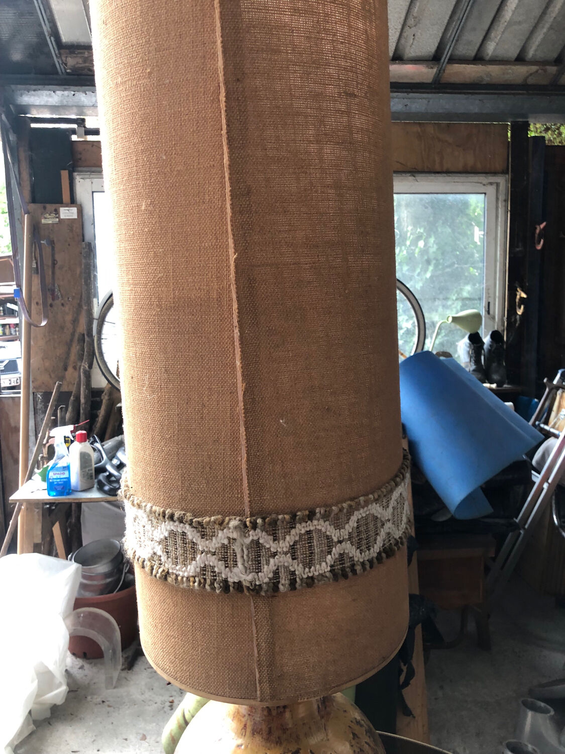 Lampe de sol céramique 1950 vintage