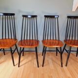 Set of 4 scandinavian teak chairs 60s