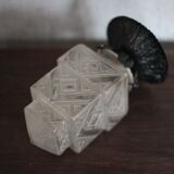 Art Deco pendant light, Art Deco tiered glass globe chandelier, skyscraper lamp