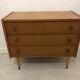 Chest of drawers 3 drawers vintage blond wood 60s
