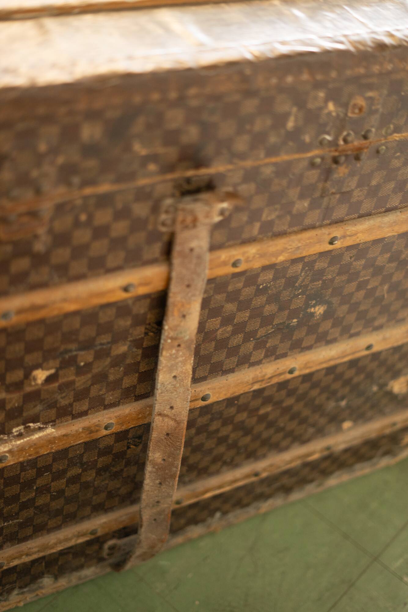 Very large Louis Vuitton trunk model.