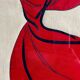 Contemporary Art Painting Signed 1992 Embroidered - Whirling Dervish - Framed