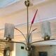 Vintage brass and crystal chandelier
