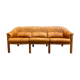 Teak and leather sofa scandinavian design 1960
