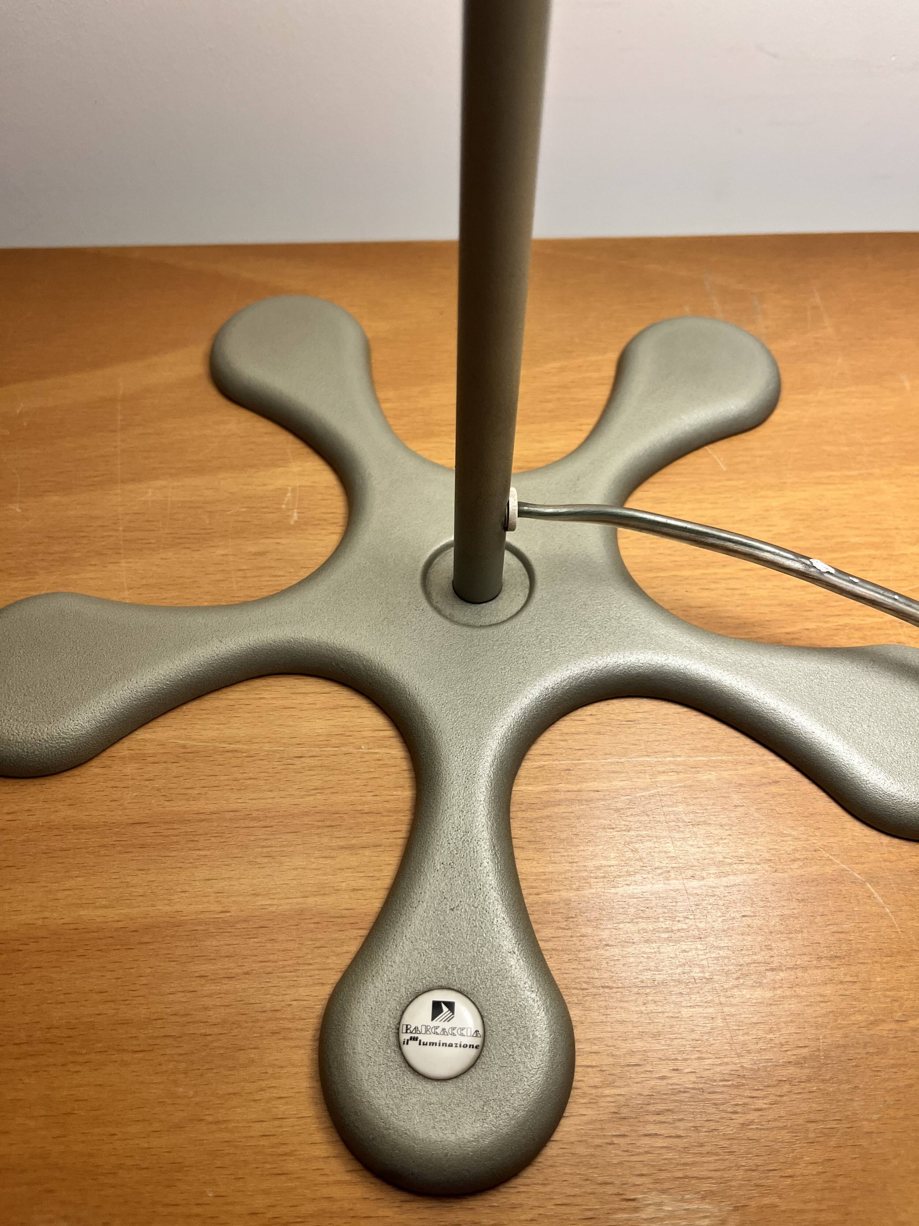 Lampe de table "Coco" design Aldo Cibic édition Foscarini - Métal gris & ve