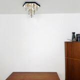 Lustre encastré en verre bicolore des années 1980 par F. Fabbian