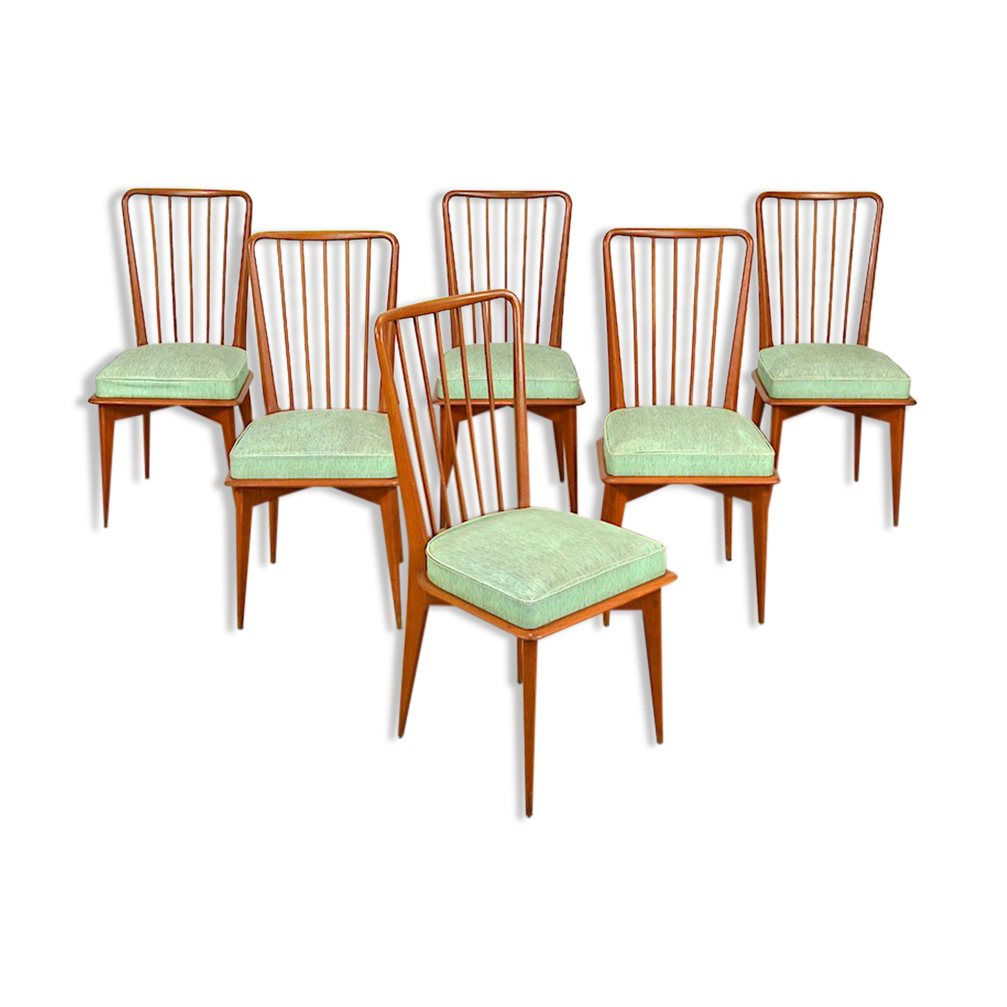 6 Chaises Vintage de Charles Ramos Édition Castellanata 1960