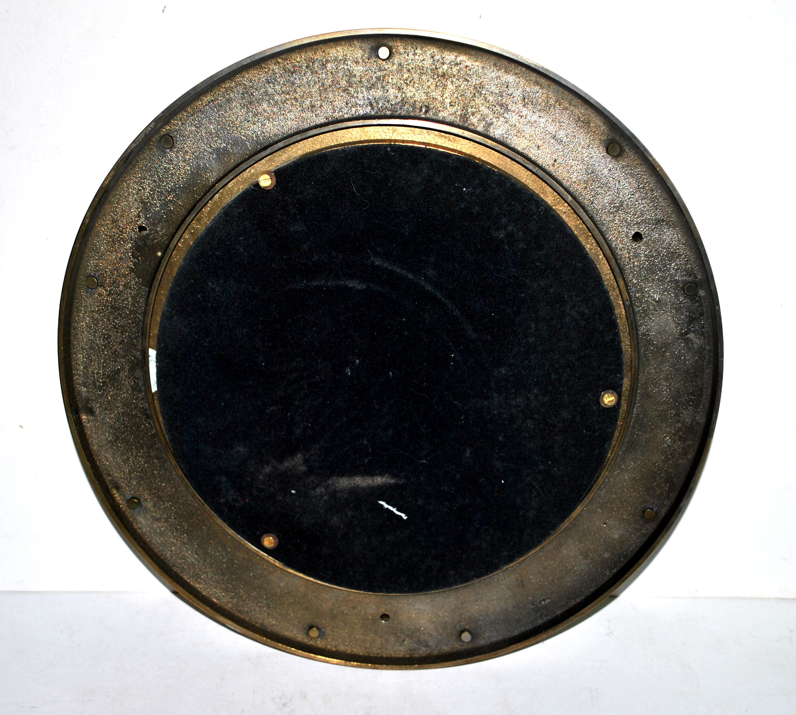 Vintage Hublot mirror in brass 30 cm in diameter