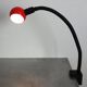 Vintage black and red clip desk lamp