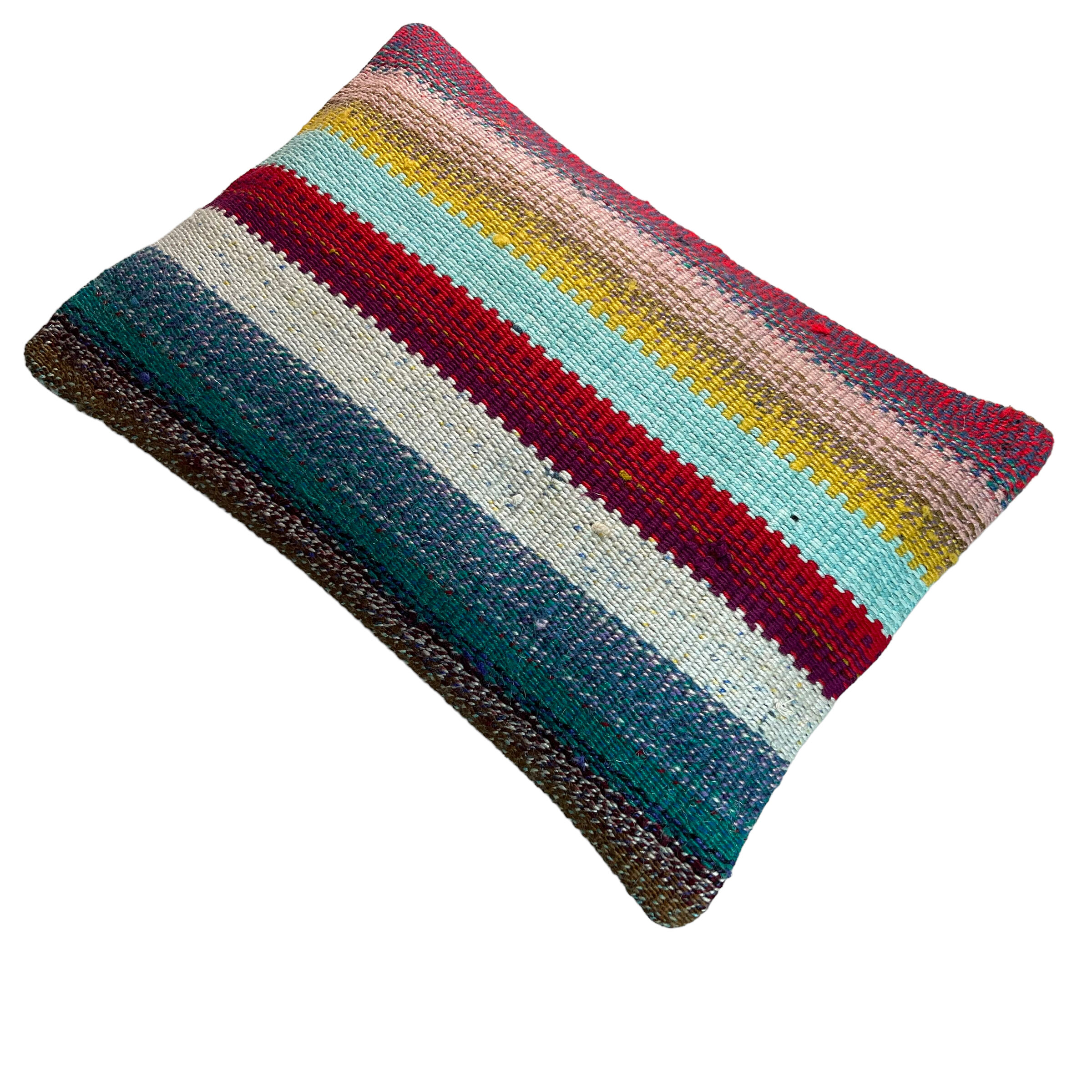 Housse de coussin vintage turque faite à la main, 30 x 50 cm