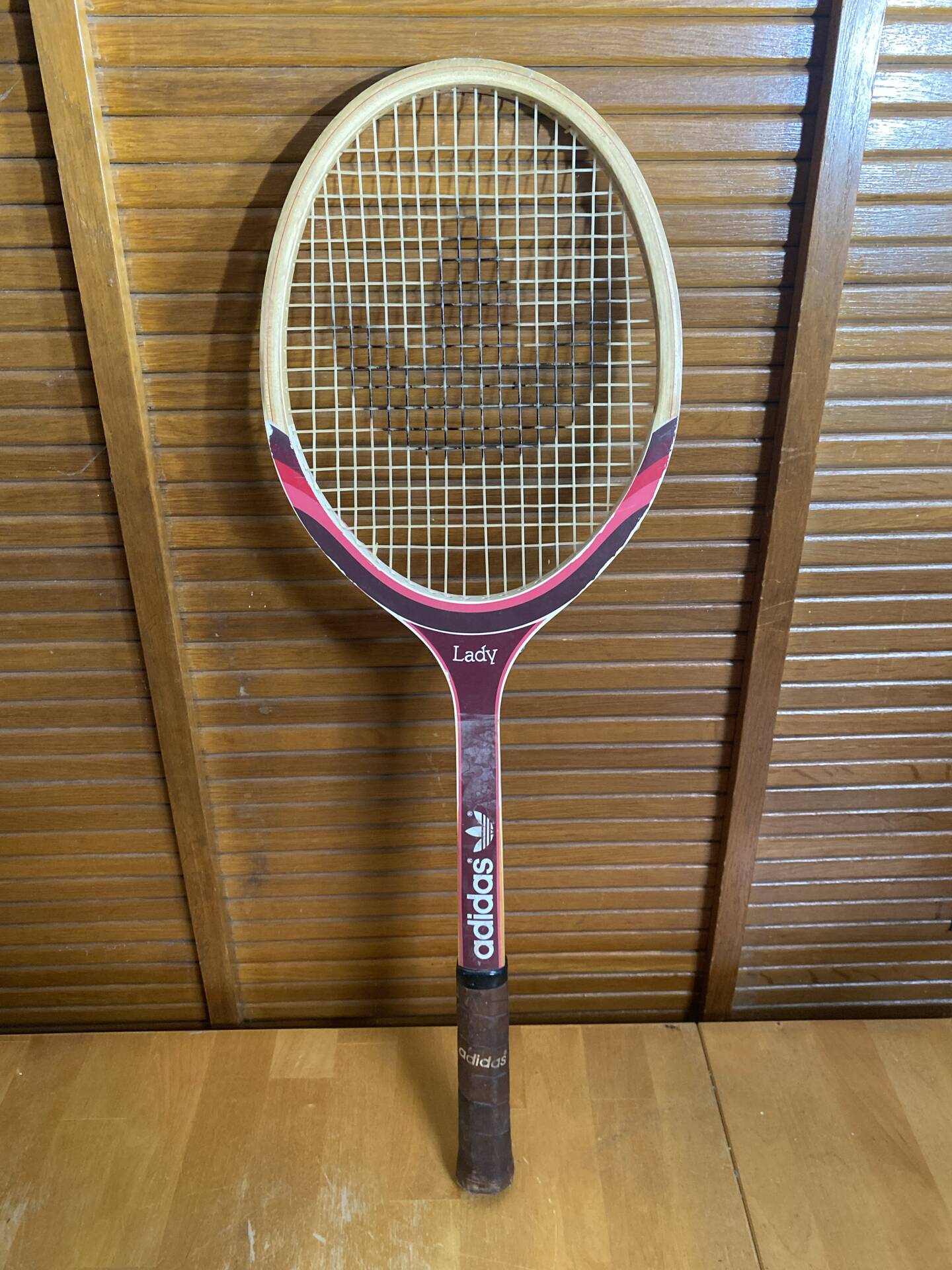 Vintage ADIDAS Lady Wooden Tennis Racket + COQ SPORTIF Case