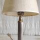 Table lamps in gilded brass with paper shades - mid 20th century.