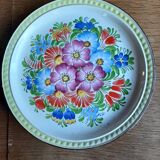 Assiette fleurie Ditmar Urbach Tchécoslovaquie